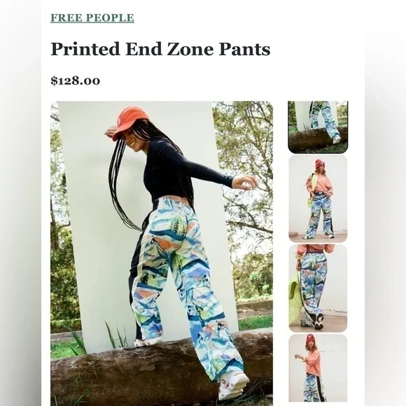 NEW FP MOVEMENT FREE PEOPLE Sz XSPrinted End Zone PantsColor: Après Combo